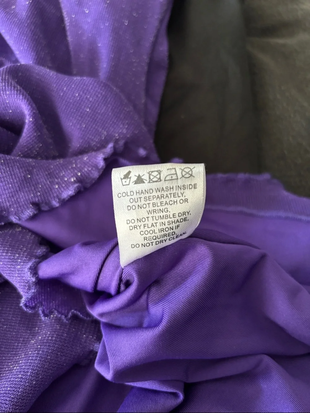 NEW Princess Polly Leshner Long Sleeve Mini Dress Purple Size 6 Shimmer Low Back